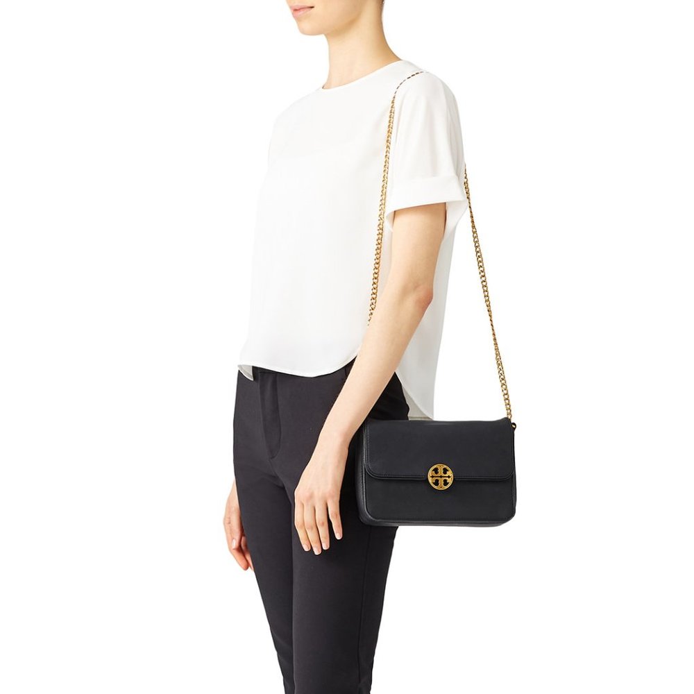 Tory Burch Black Chelsea Bag EUC - Picture 2 of 16